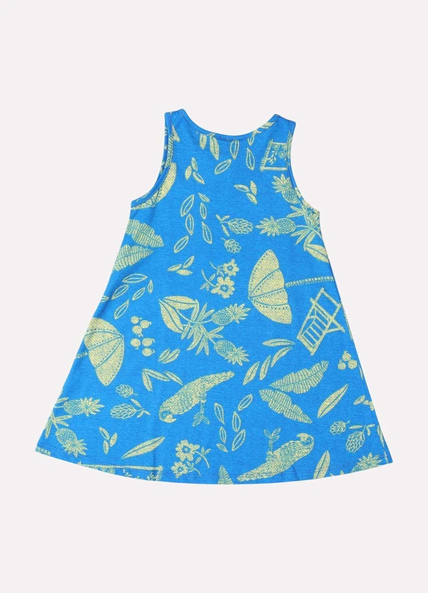 Kyly - Vestido Infantil Menina Estampado Azul 3