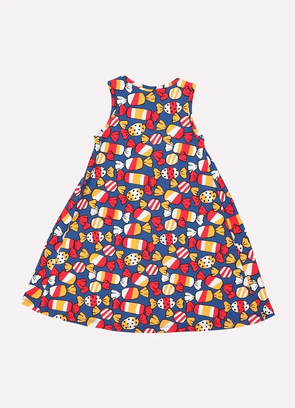 Kyly - Vestido Infantil Menina Estampado Azul 3