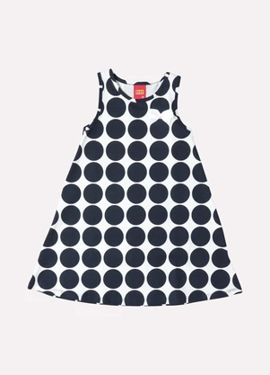 Kyly - Vestido Infantil Menina Estampado Branco - KYLY