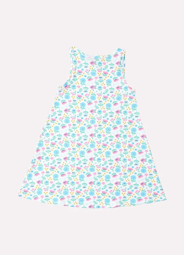 Kyly - Vestido Infantil Menina Estampado Branco 3