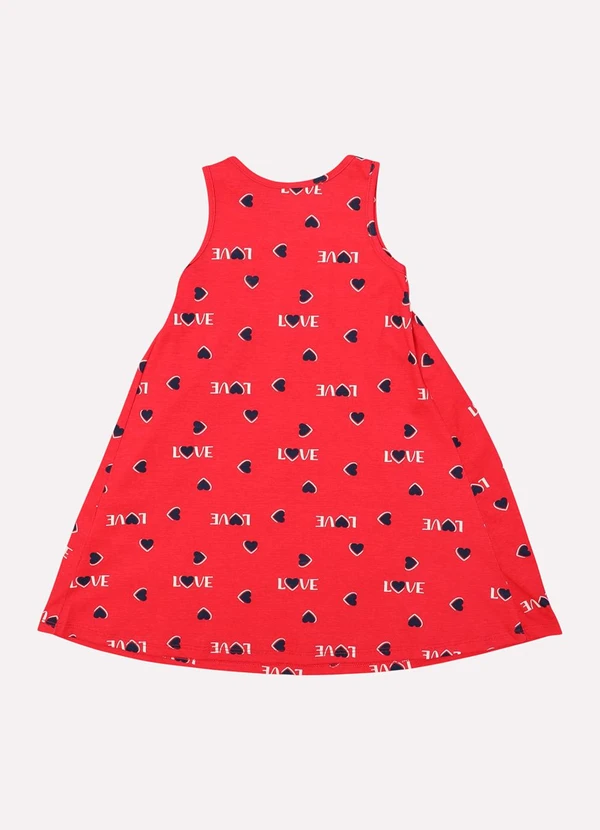 Kyly - Vestido Infantil Menina Estampado Vermelho 3