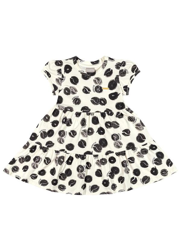 Colorittá - Vestido Infantil Menina Estampado Colorittá Bege