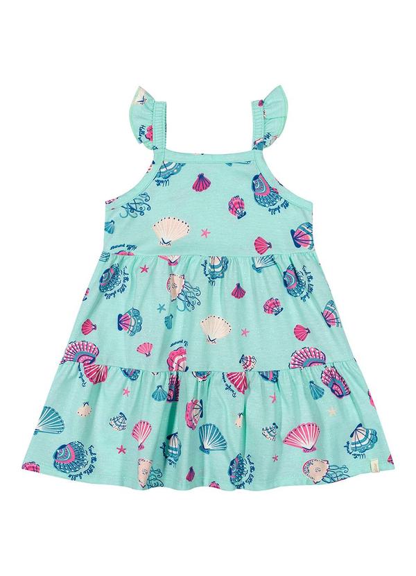 Elian - Vestido Infantil Menina Estampado Elian Verde