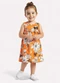 Kyly - Vestido Infantil Menina Estampado Laranja - variação: Laranja