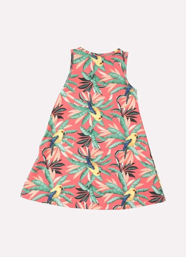 Kyly - Vestido Infantil Menina Estampado Laranja 3