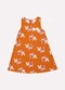 Kyly - Vestido Infantil Menina Estampado Laranja - variação: Laranja