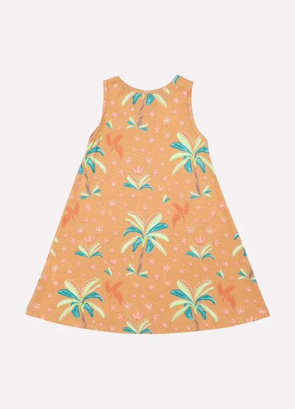 Kyly - Vestido Infantil Menina Estampado Marrom 3