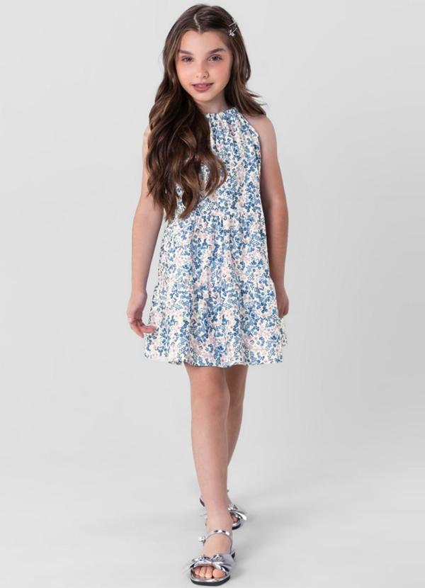 Brandili Mundi - Vestido Infantil Menina Estampado Natural