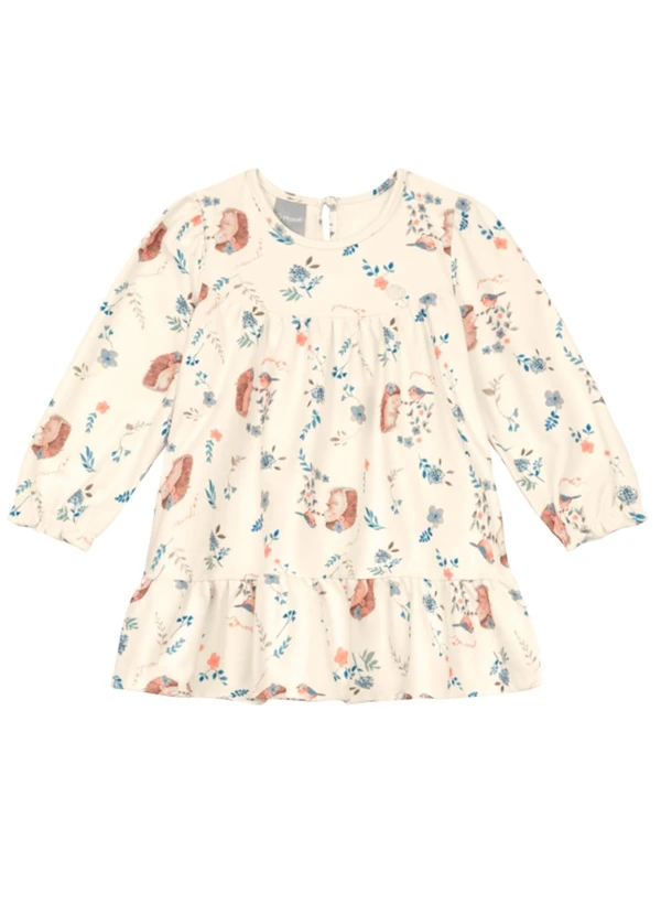 Brandili Mundi - Vestido Infantil Menina Estampado Natural 2