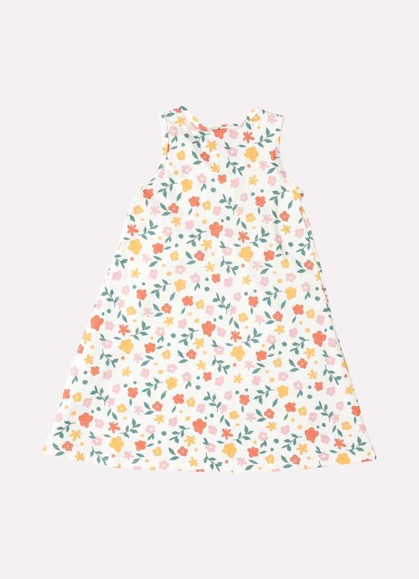 Kyly - Vestido Infantil Menina Estampado Off White 3