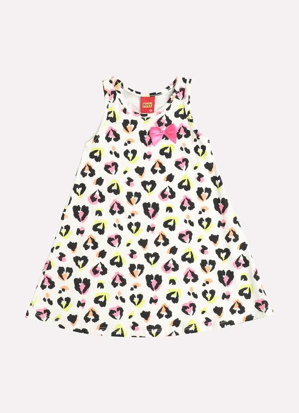 Kyly - Vestido Infantil Menina Estampado Off White 2