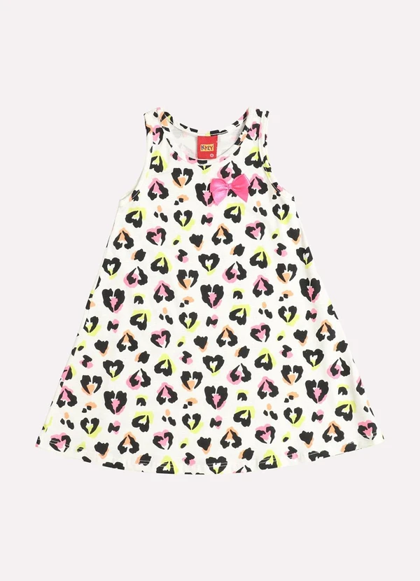 Kyly - Vestido Infantil Menina Estampado Off White 2
