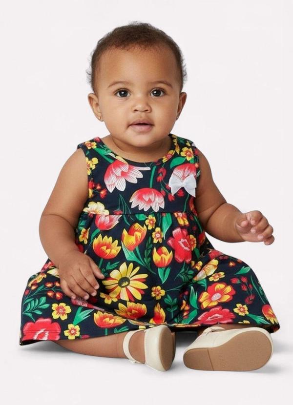 Kyly - Vestido Infantil Menina Estampado Off White 2