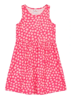 Brandili - Vestido Infantil Menina Estampado Rosa - BRANDILI