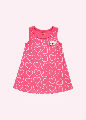 Kyly - Vestido Infantil Menina Estampado Rosa - KYLY