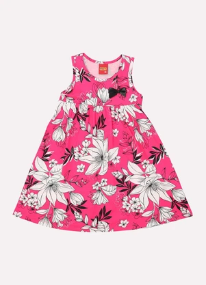 Kyly - Vestido Infantil Menina Estampado Rosa - KYLY