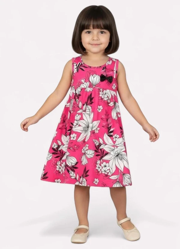 Kyly - Vestido Infantil Menina Estampado Rosa 1