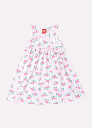 Kyly - Vestido Infantil Menina Estampado Rosa - KYLY