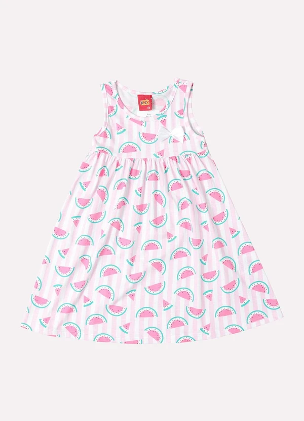 Kyly - Vestido Infantil Menina Estampado Rosa 2