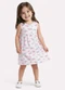 Kyly - Vestido Infantil Menina Estampado Off White - variação: Rosa