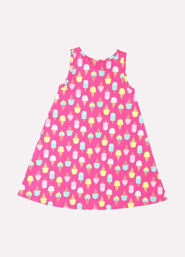 Kyly - Vestido Infantil Menina Estampado Rosa 3