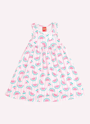 Kyly - Vestido Infantil Menina Estampado Rosa - KYLY
