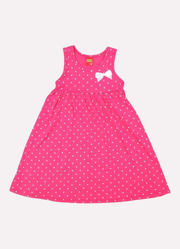 Kyly - Vestido Infantil Menina Estampado Rosa