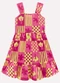 Kyly - Vestido Infantil Menina Estampado Preto - variação: Rosa