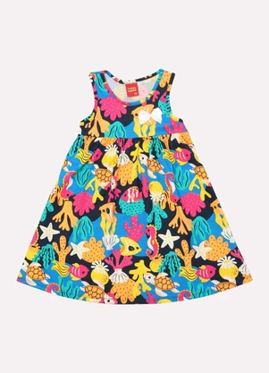 Kyly - Vestido Infantil Menina Estampado Verde - KYLY