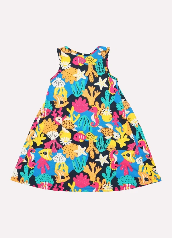 Kyly - Vestido Infantil Menina Estampado Verde 3