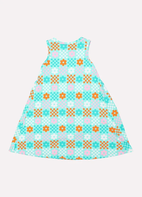 Kyly - Vestido Infantil Menina Estampado Verde 3