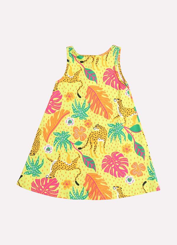 Kyly - Vestido Infantil Menina Estampado Verde 3