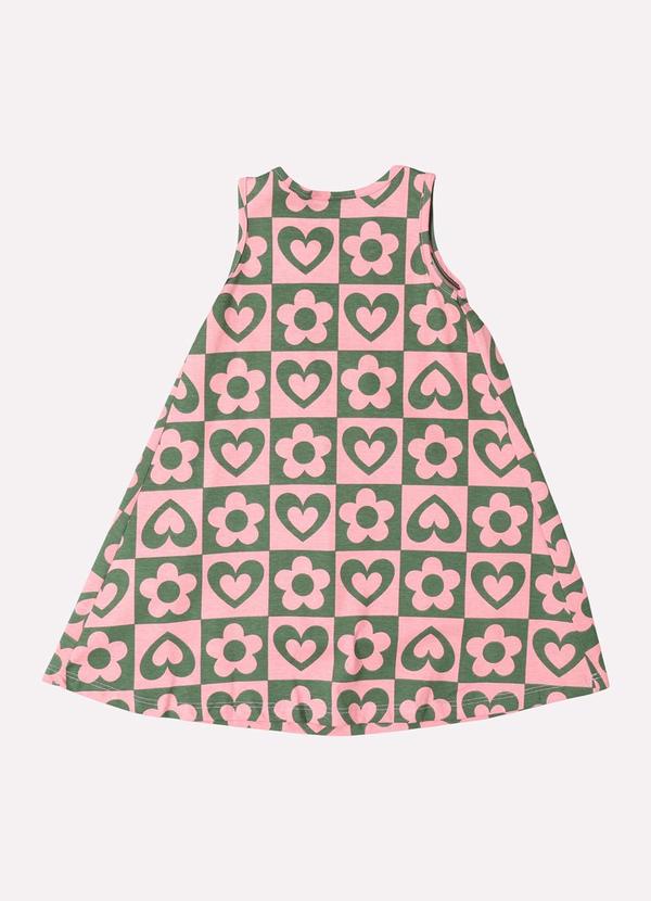 Kyly - Vestido Infantil Menina Estampado Verde 3