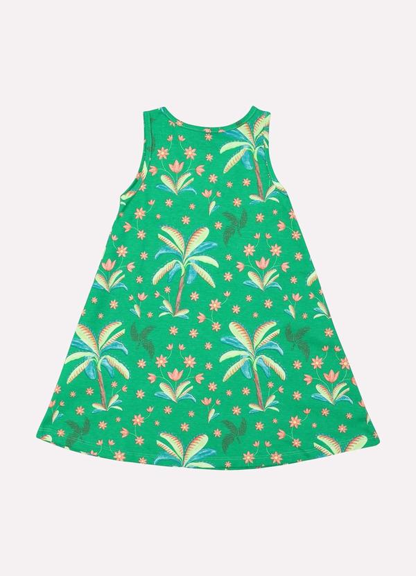 Kyly - Vestido Infantil Menina Estampado Verde 3
