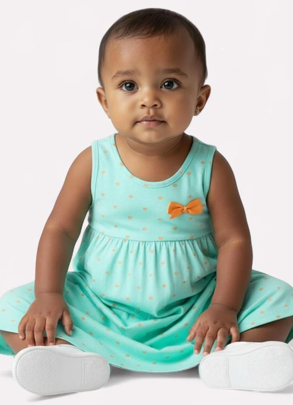 Kyly - Vestido Infantil Menina Estampado Verde