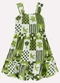 Kyly - Vestido Infantil Menina Estampado Preto - variação: Verde