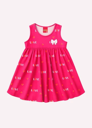 Kyly - Vestido Infantil Menina Estampado Vermelho - KYLY