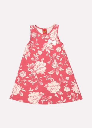 Kyly - Vestido Infantil Menina Estampado Vermelho - KYLY