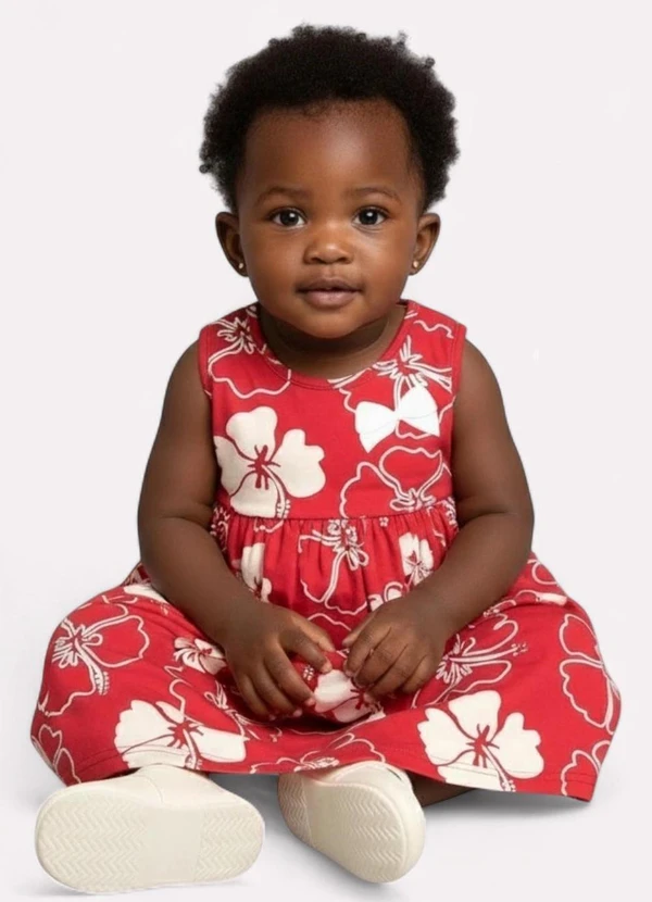 Kyly - Vestido Infantil Menina Estampado Vermelho 2