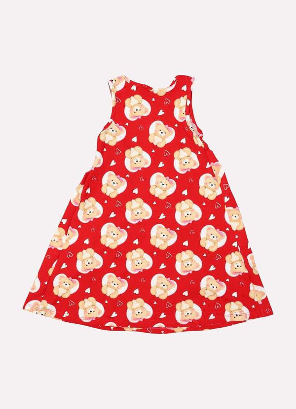 Kyly - Vestido Infantil Menina Estampado Vermelho 3