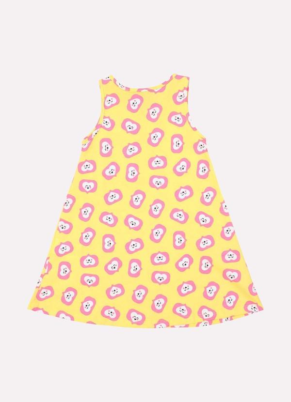 Kyly - Vestido Infantil Menina Evasê Amarelo 3