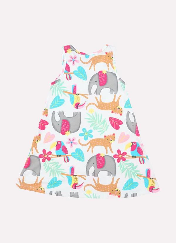 Kyly - Vestido Infantil Menina Evasê Branco 3