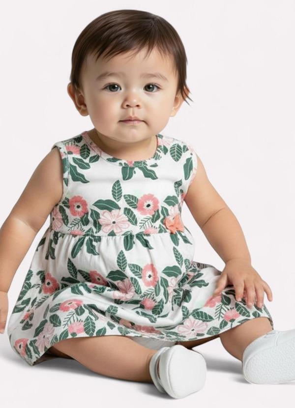 Kyly - Vestido Infantil Menina Evasê Branco 2