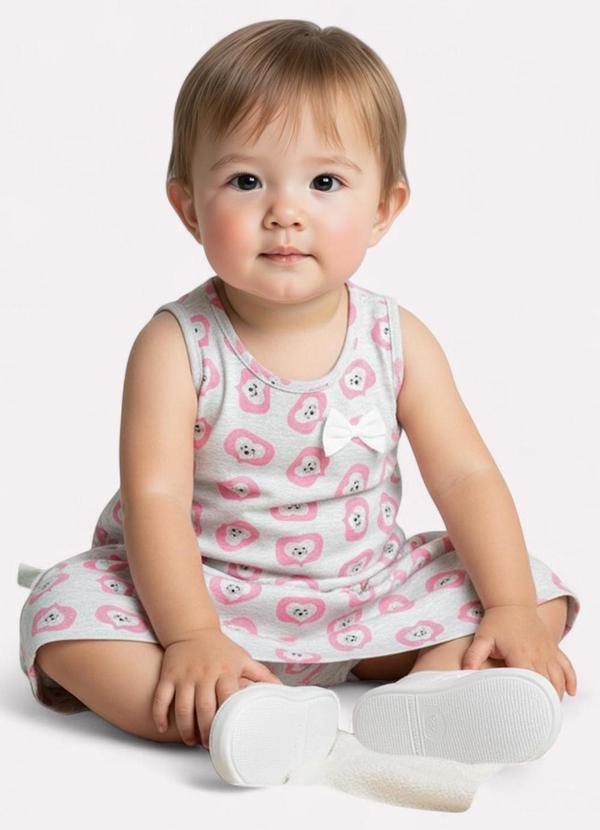 Kyly - Vestido Infantil Menina Evasê Cinza 2