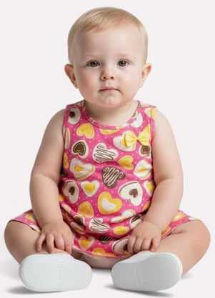 Kyly - Vestido Infantil Menina Evasê com Laço Rosa - KYLY