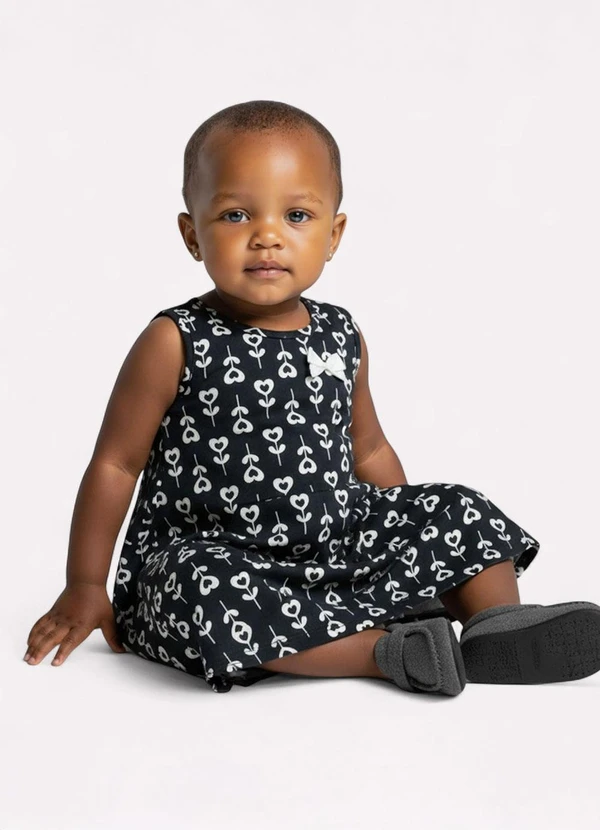 Kyly - Vestido Infantil Menina Evasê Coração Azul 2