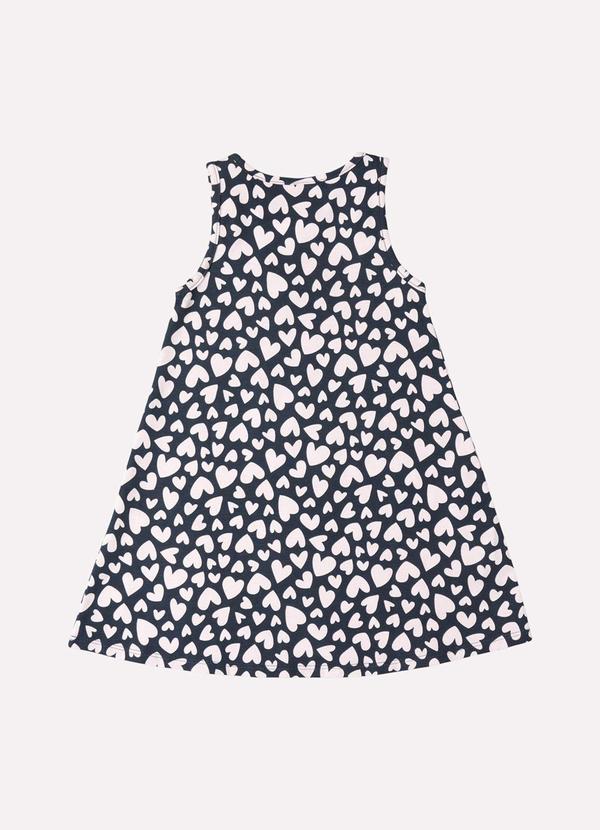 Kyly - Vestido Infantil Menina Evasê Coração Rosa 3