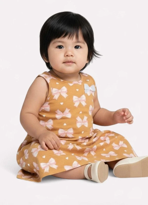 Kyly - Vestido Infantil Menina Evasê Marrom 2