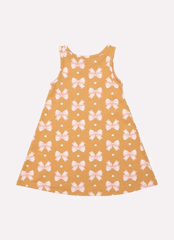 Kyly - Vestido Infantil Menina Evasê Marrom 3