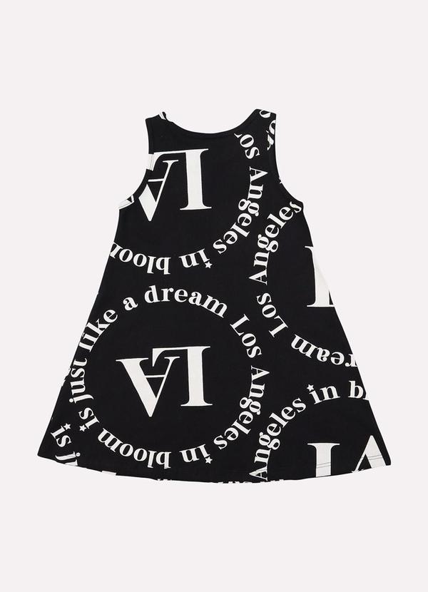 Kyly - Vestido Infantil Menina Evasê Preto 3